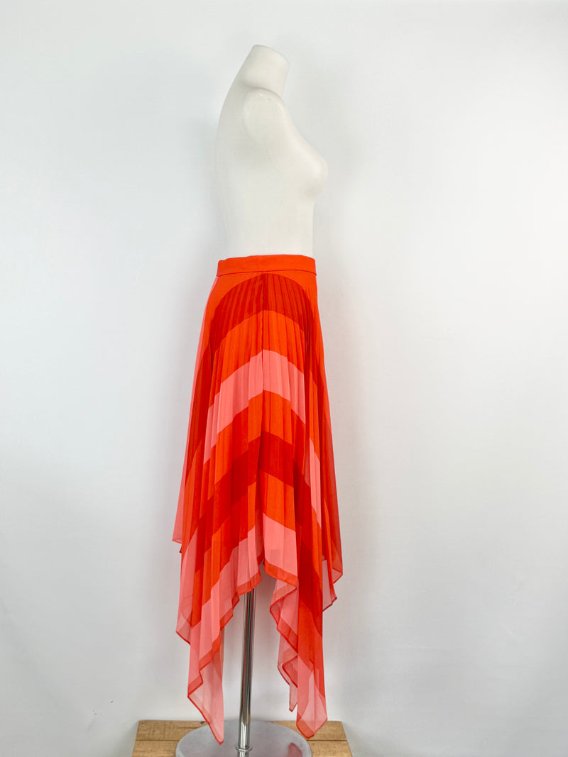 Lover Sunset Orange Pleated Skirt - AU8
