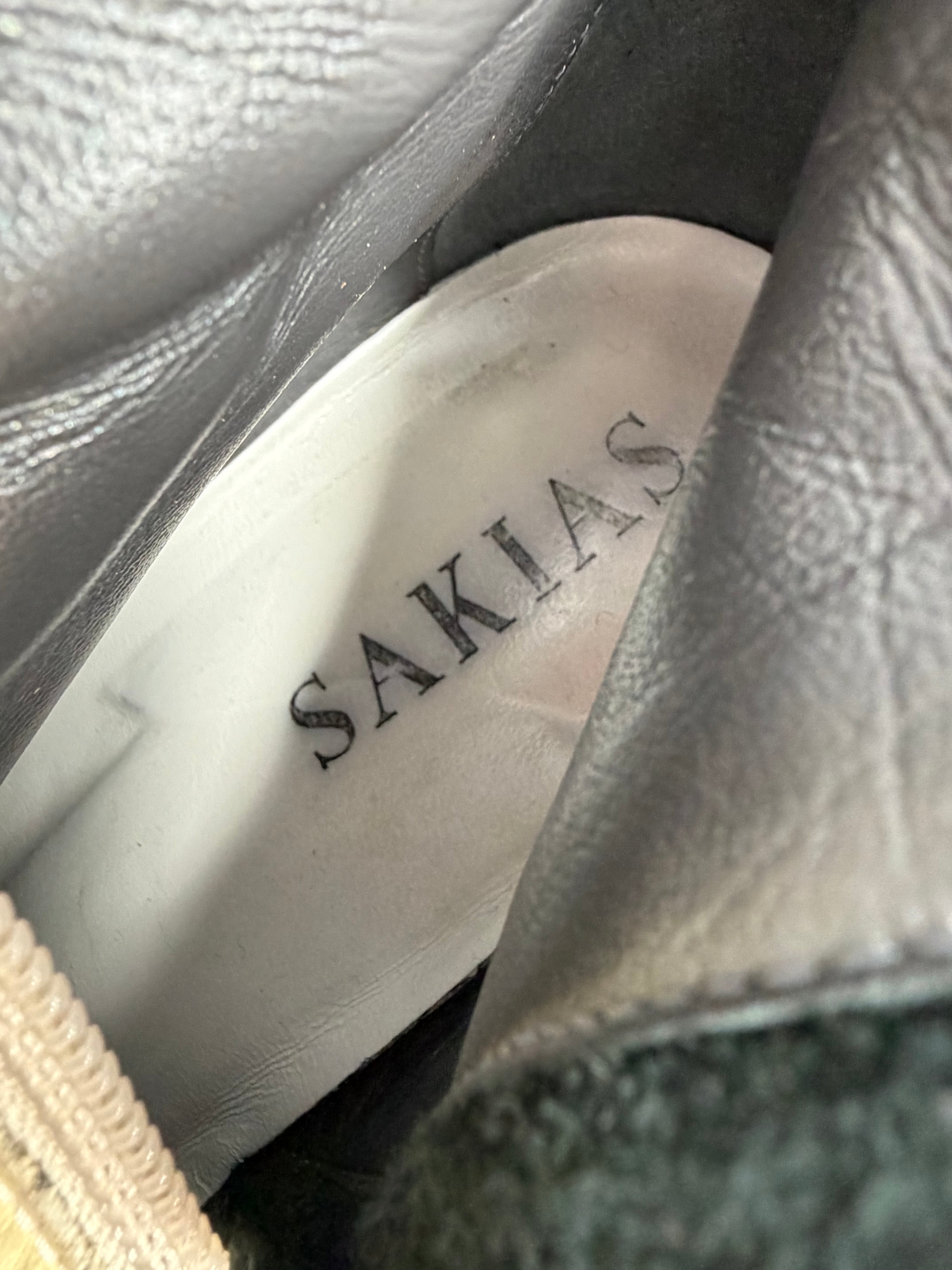 Sakias Cement Leather Ankle Boots - EU36