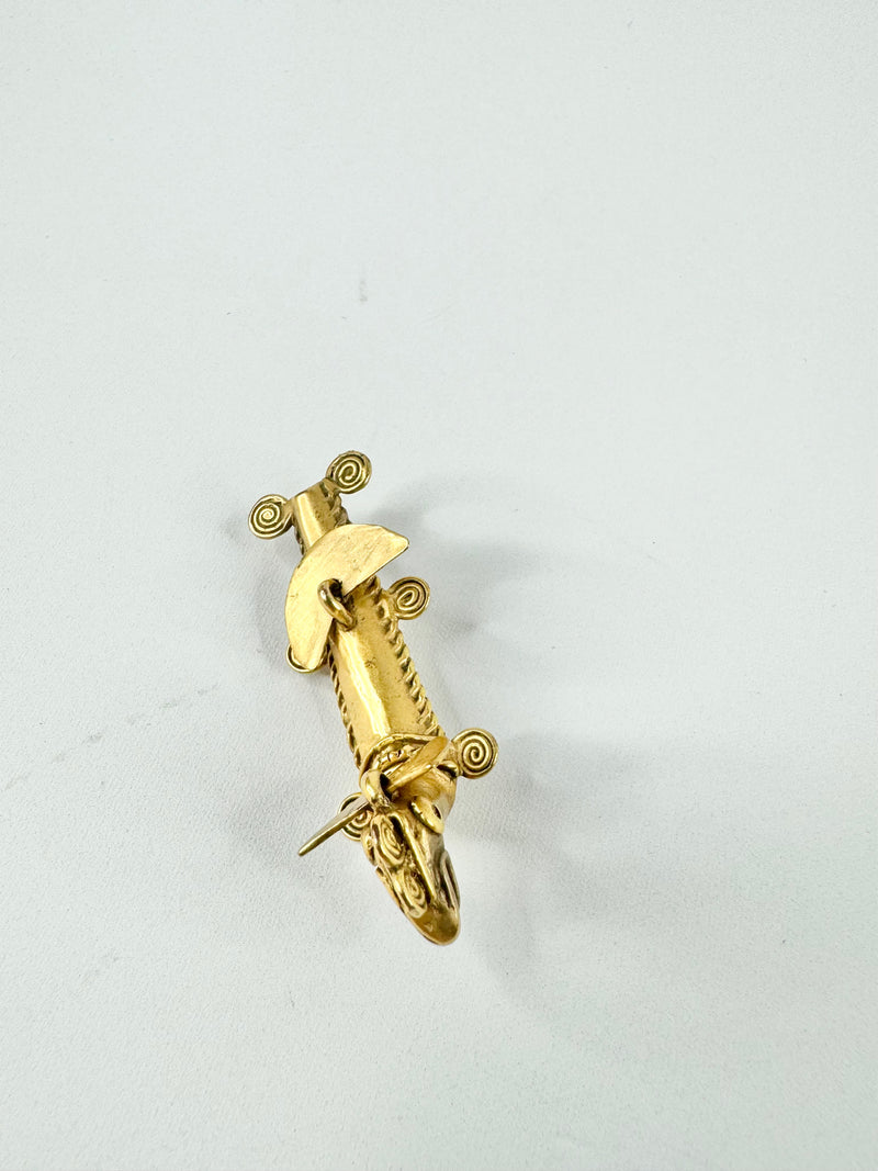 24ct Gold Plated Animal Brooch