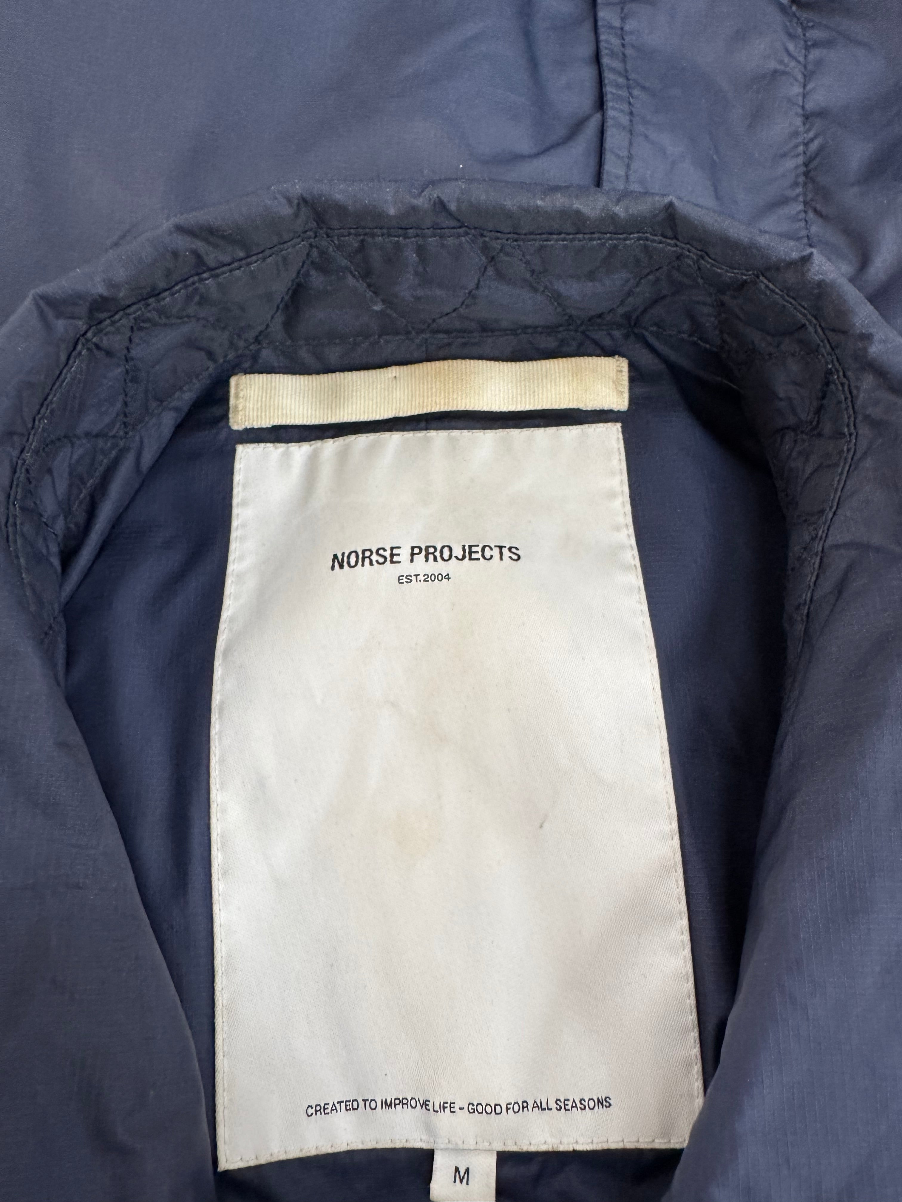 Norse Projects Navy Blue 'Thor Light Ripstop' Rain Coat - M