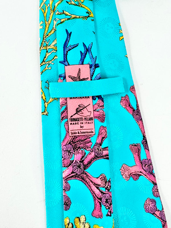 Fornasetti Silk 'Marinara' Coral Patterned Tie