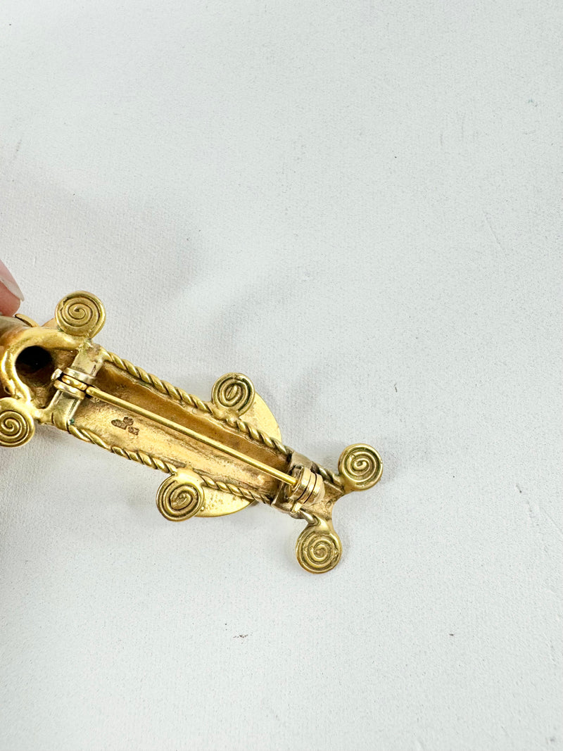 24ct Gold Plated Animal Brooch