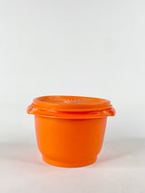 Vintage Autumnal Orange Tupperware Container
