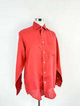 Antonelli Strawberry Red Linen Shirt - L