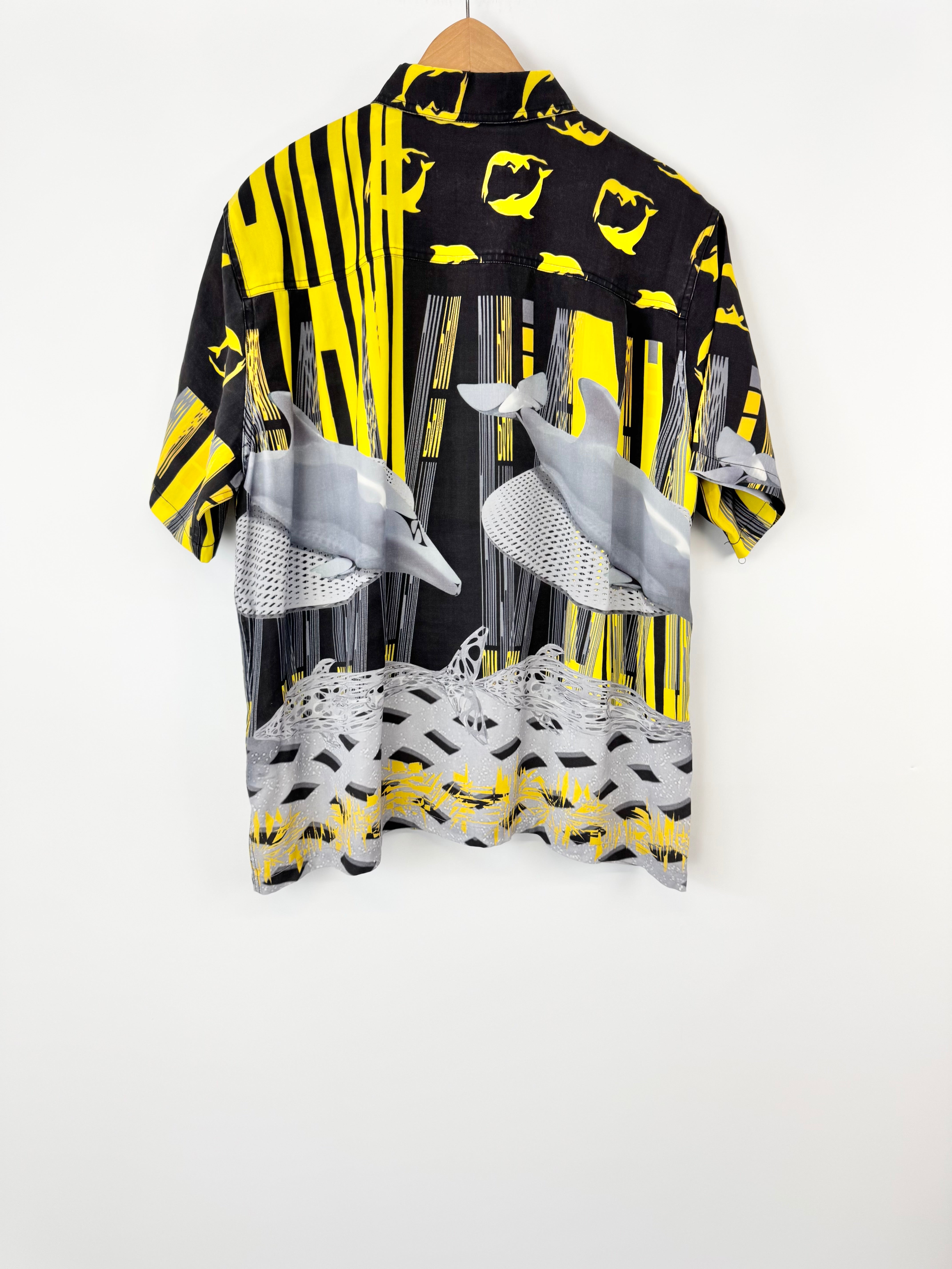 P.A.M 'Dolphin Duo Sono' Button Up Short Sleeve Shirt - M/L