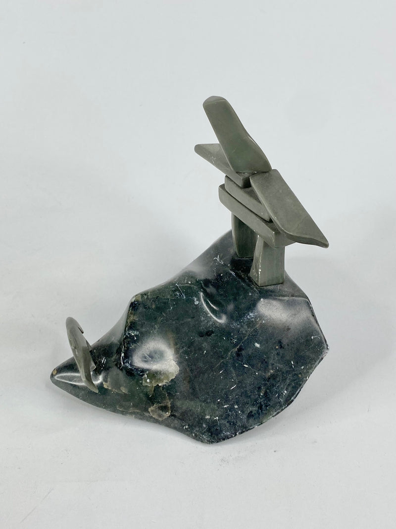 Vintage Inuit Carved Soapstone Sculptures