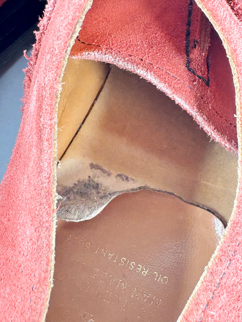 Dr. Martens Salmon Suede Buckle-Platform Loafers - EU43