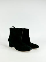 Halston Black Suede Ankle Boots - EU40