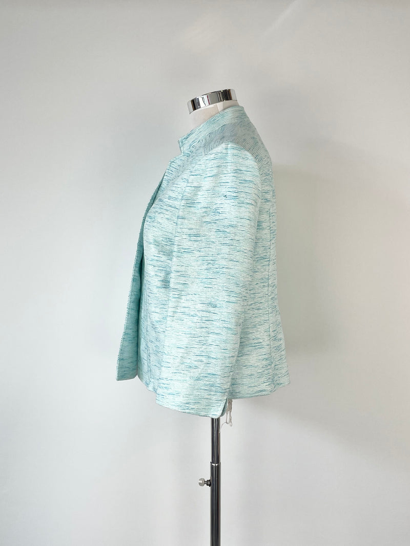 Anne Klein Ocean & Sky Blue Textured Blazer - AU20