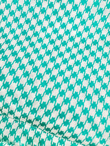 Oroton Teal & White Pattern Silk Scarf - NWT