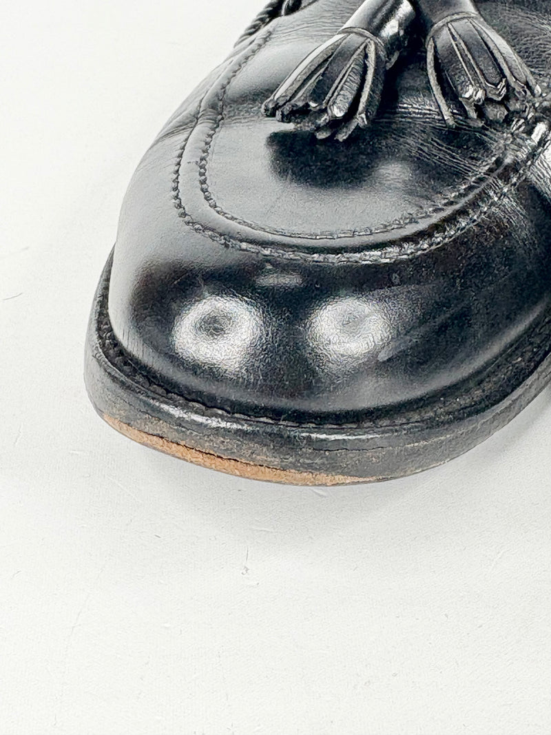 Loake 1880 Black Leather Tassel Loafers - EU42.5
