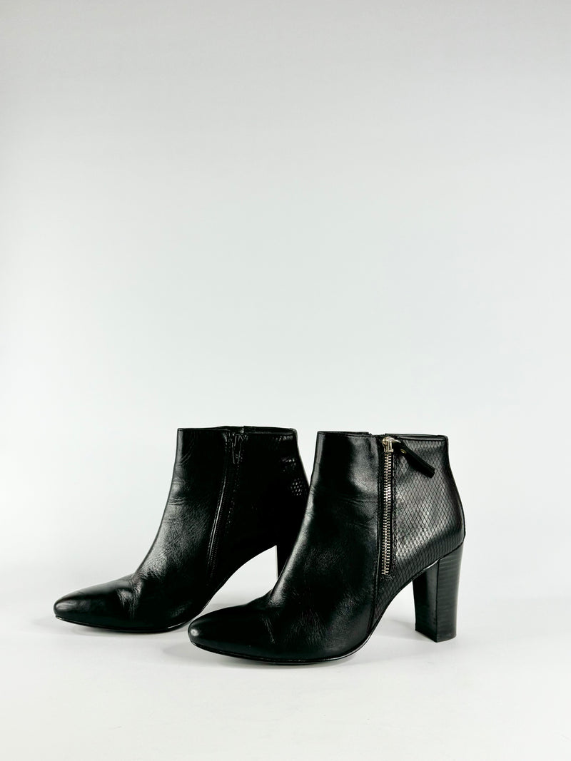 Jane Debster Black Zipper Ankle Boots - EU38