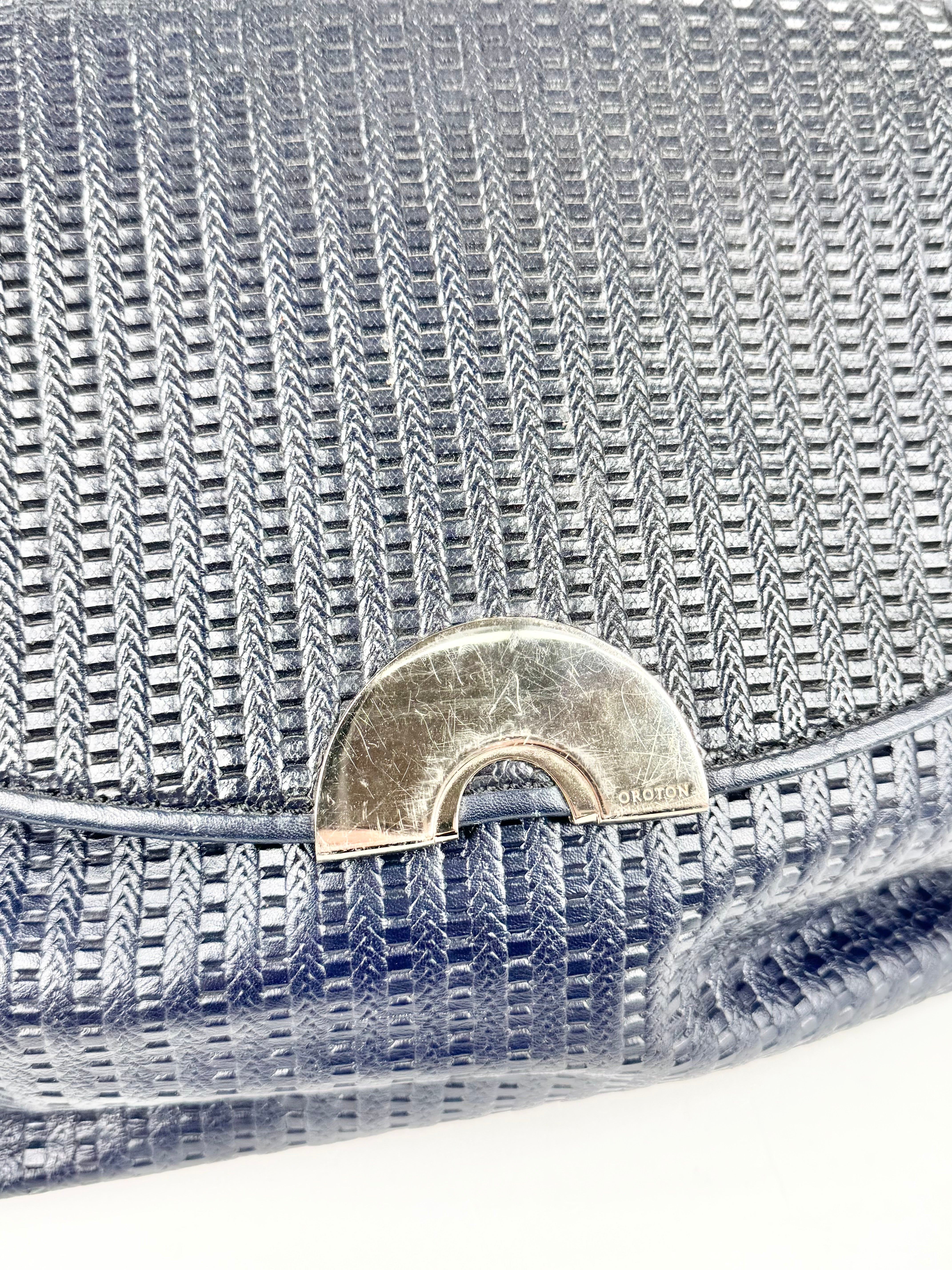 Oroton Midnight Navy Handbag