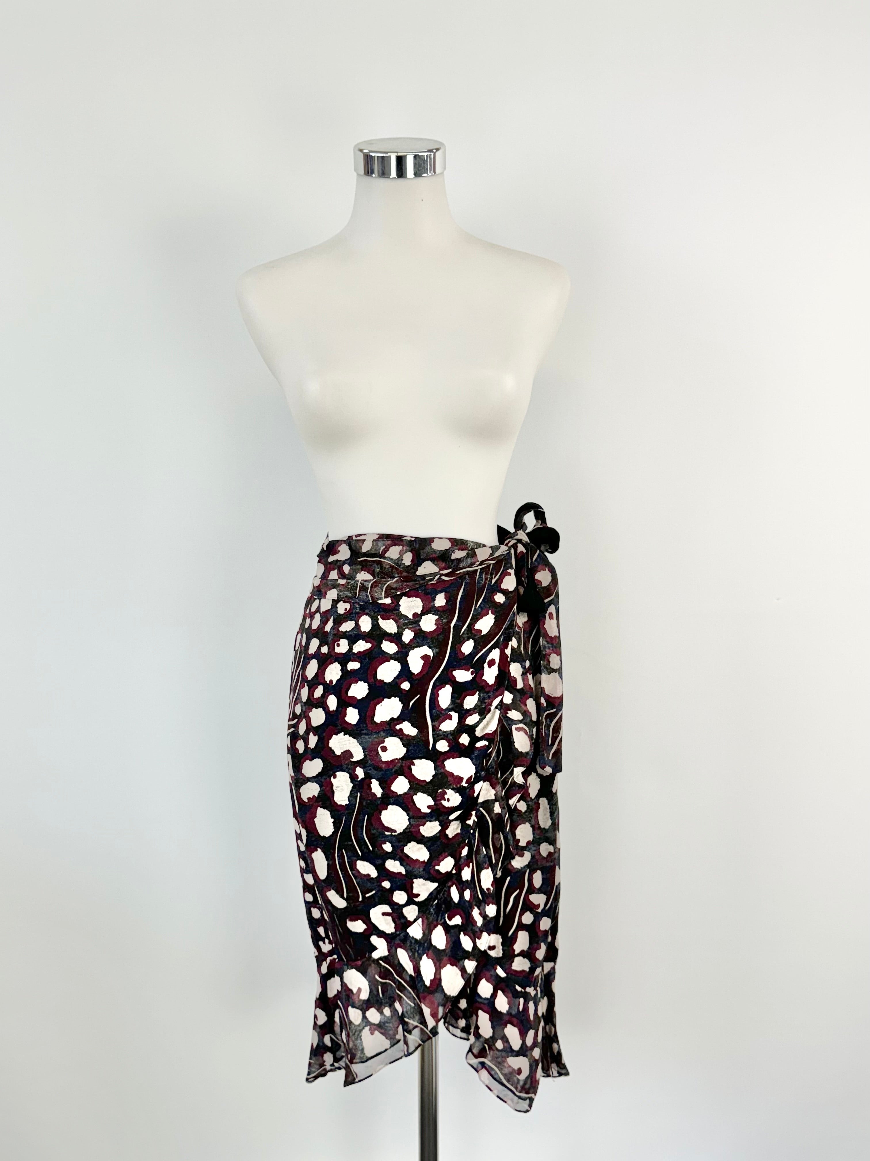 Iro Floral Wrap Mini Skirt - AU6/8