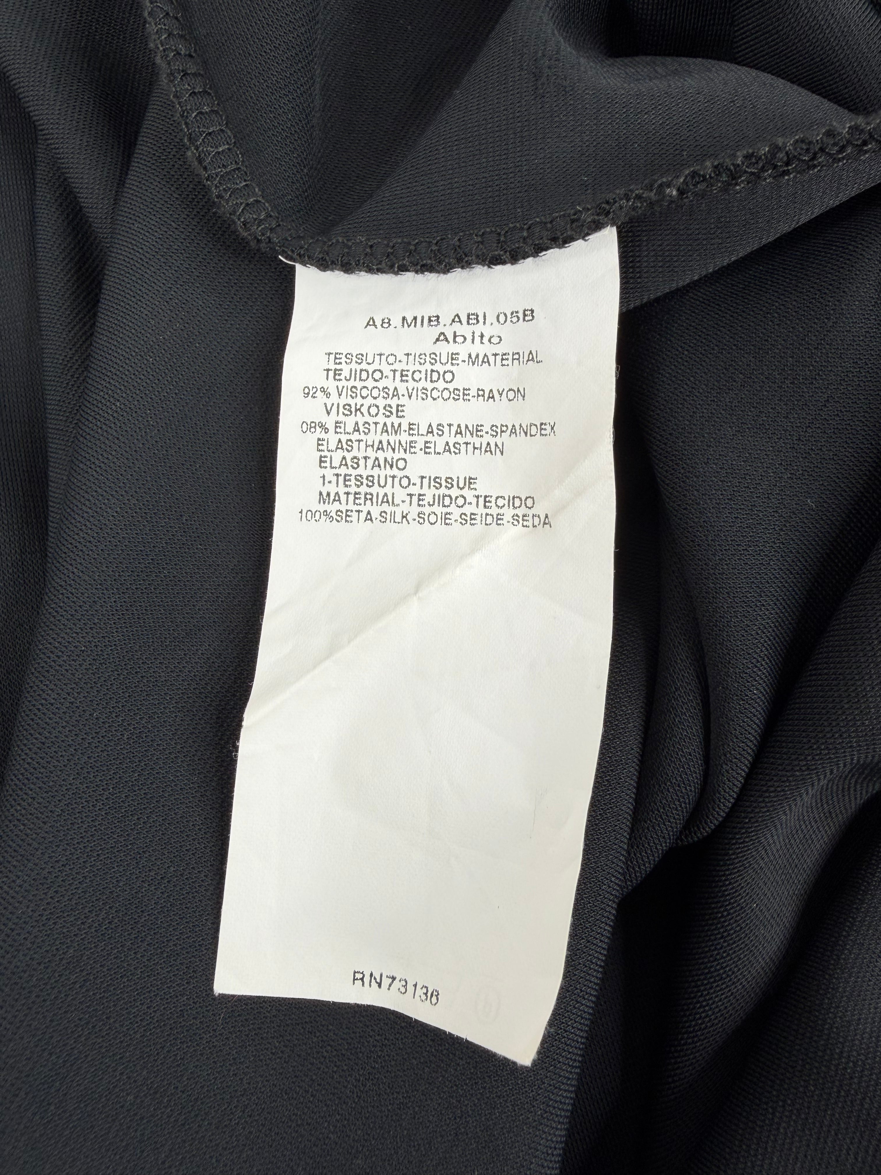 Max Mara Studios Black Puff Sleeve Midi Dress - AU14