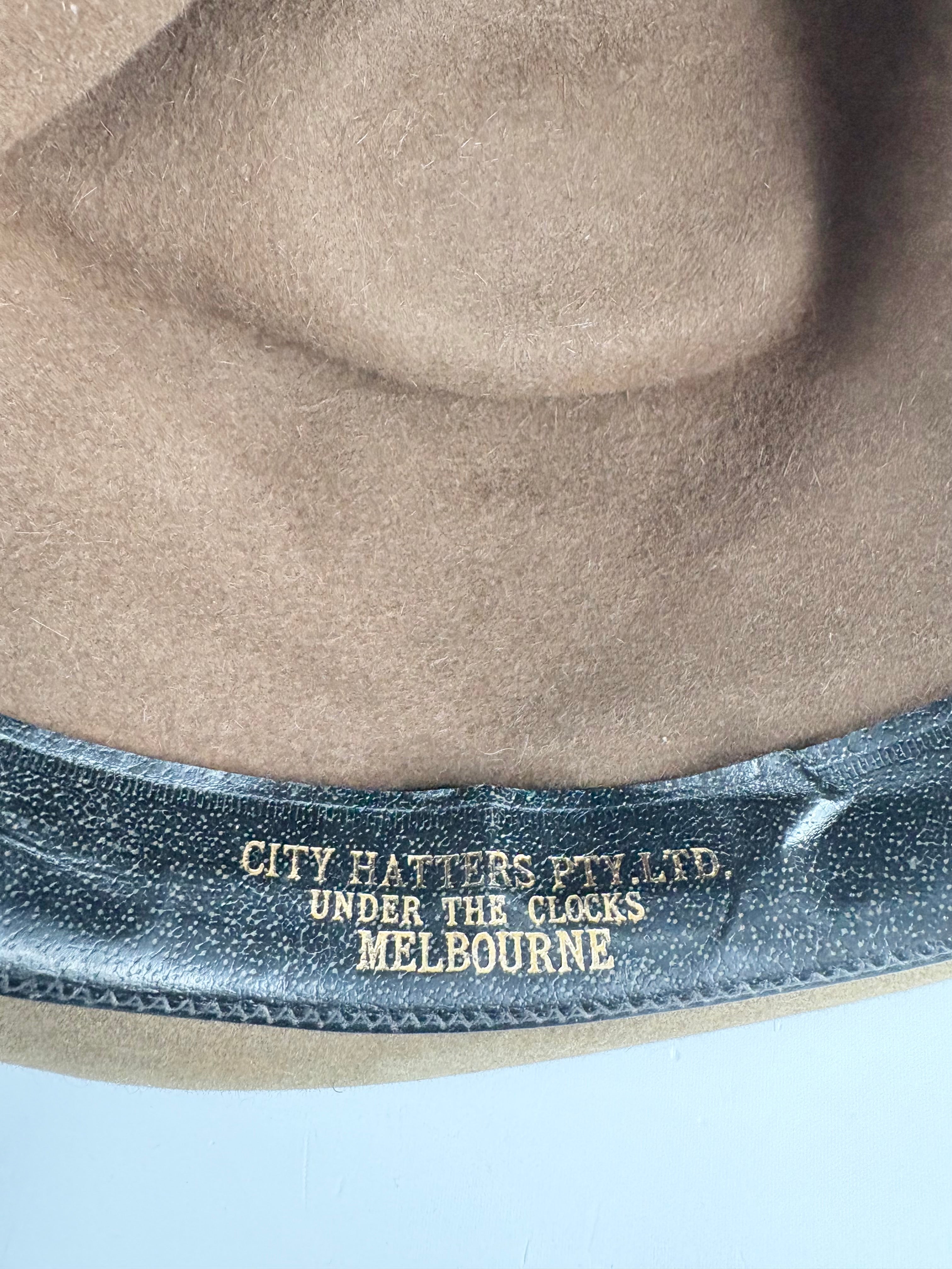 Akubra Vintage Olive-Green Felted Gleneagle Fedora