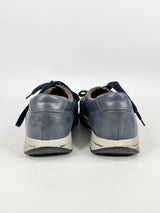Imac Navy Blue Leather Sneakers - EU44