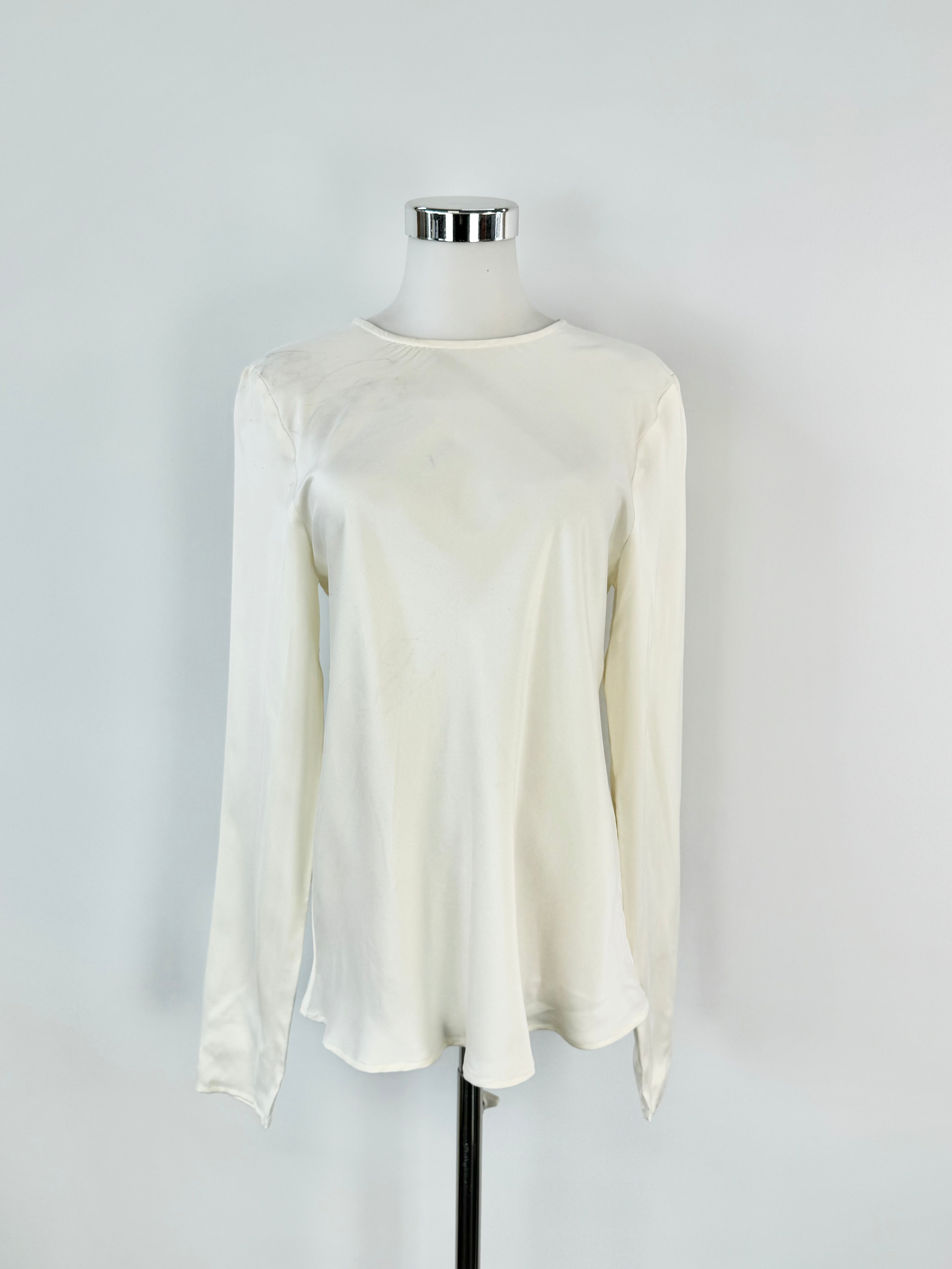Banded Together Ivory Silk Blouse - AU10