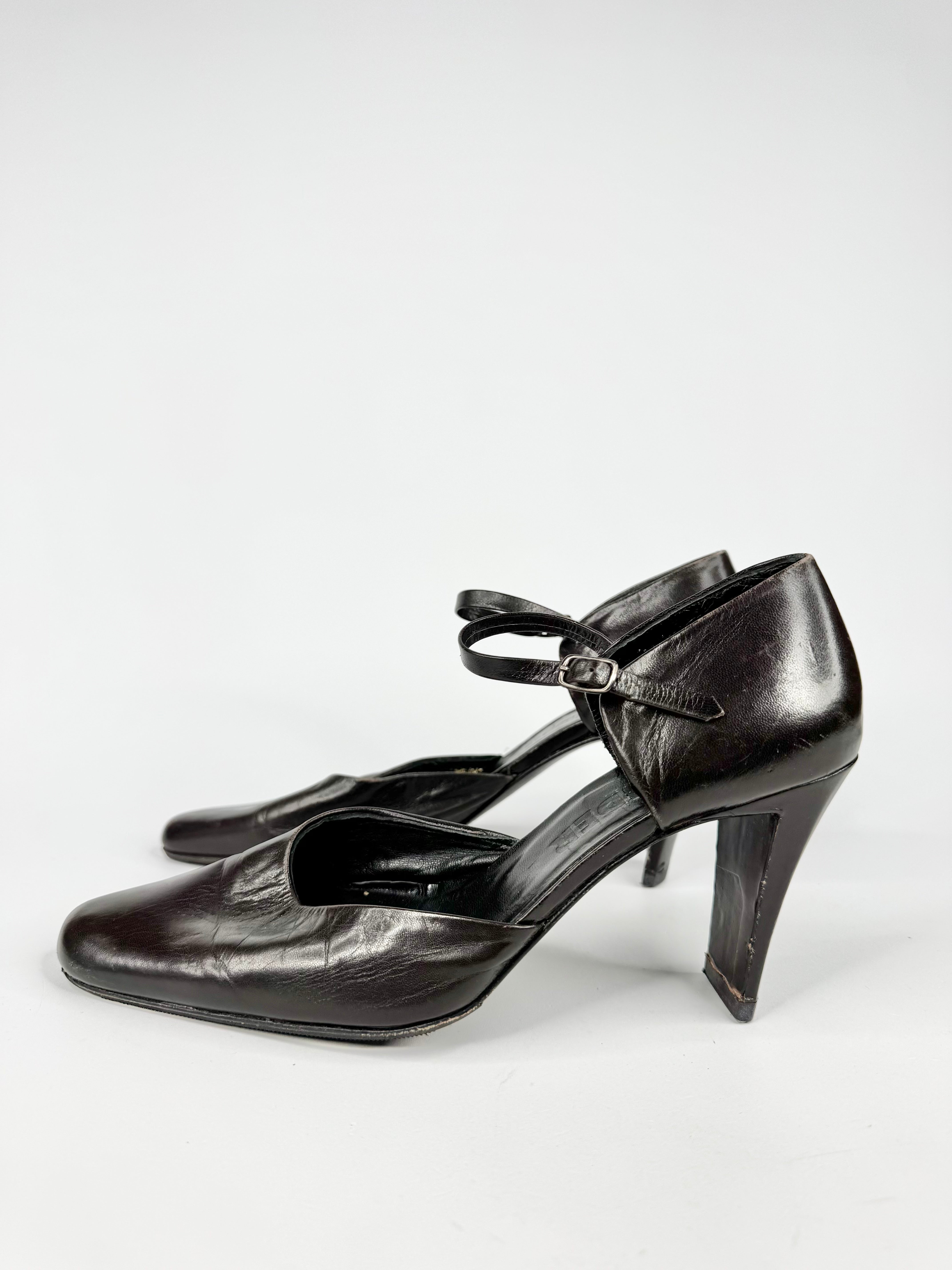 Jil Sander Penny Brown Pointed Toe Pumps - EU37.5