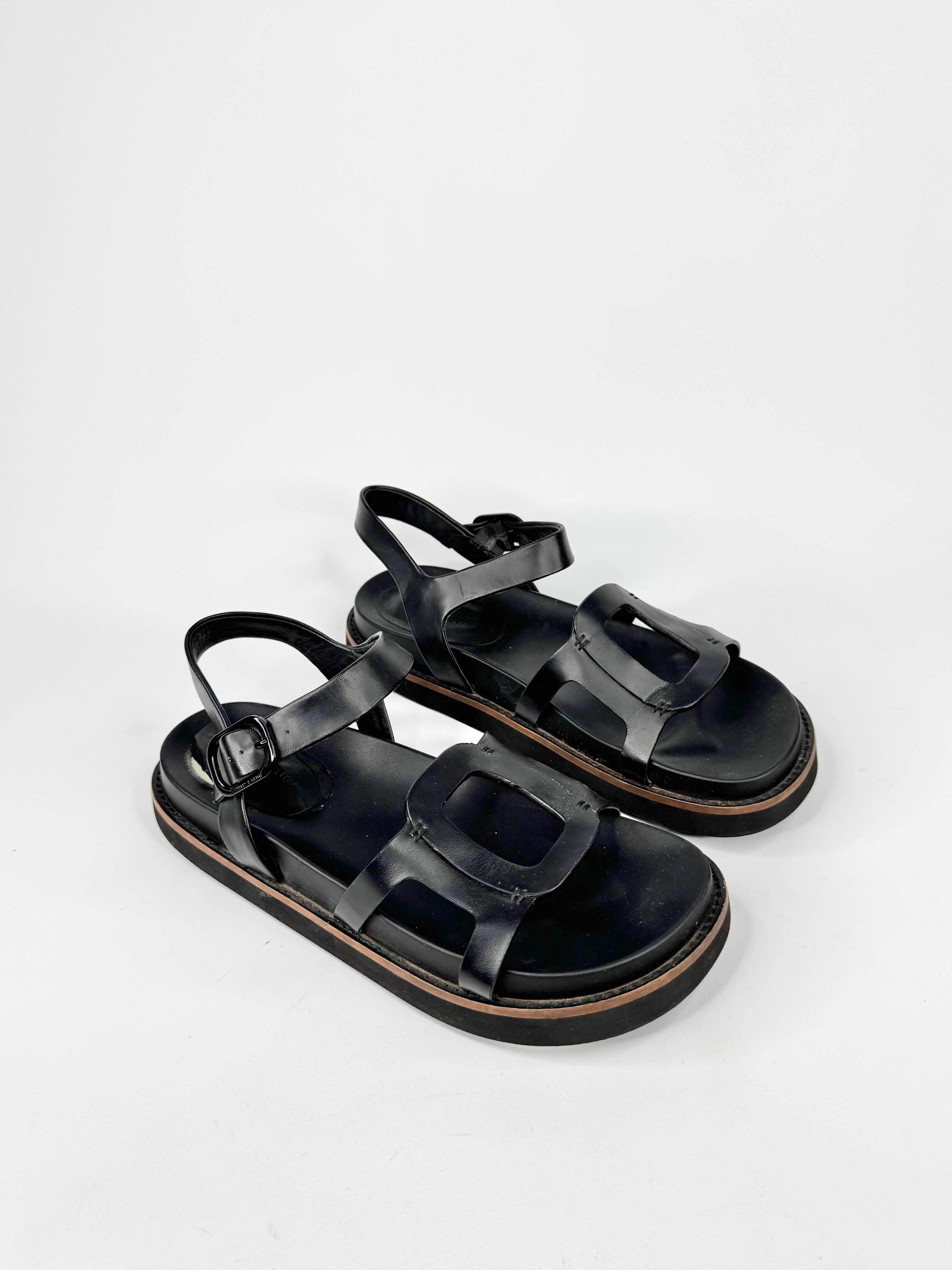 Charles & Keith Black Open Toe Sandals - EU41