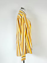 Kenzo Homme Yellow & Orange Striped Slim Fit Shirt - 41