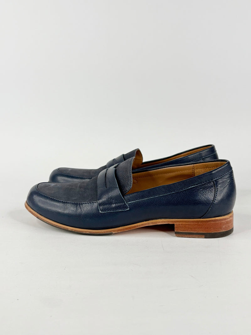 Zizi by Florsheim 'Melita' Navy Blue Leather Loafers - EU37