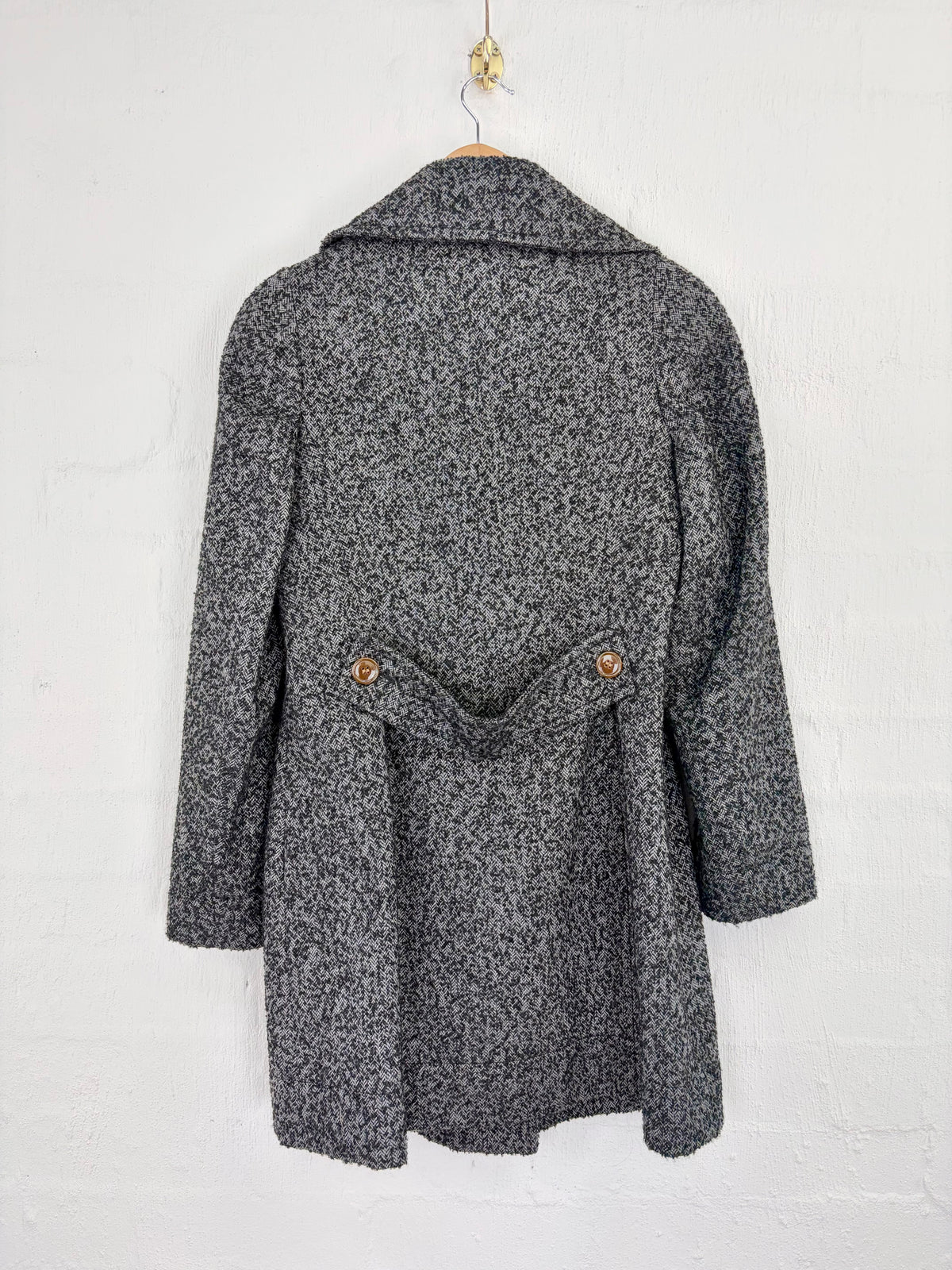 Vivienne Westwood Red Label Grey Herringbone Textile Double Breasted Coat - AU14/16