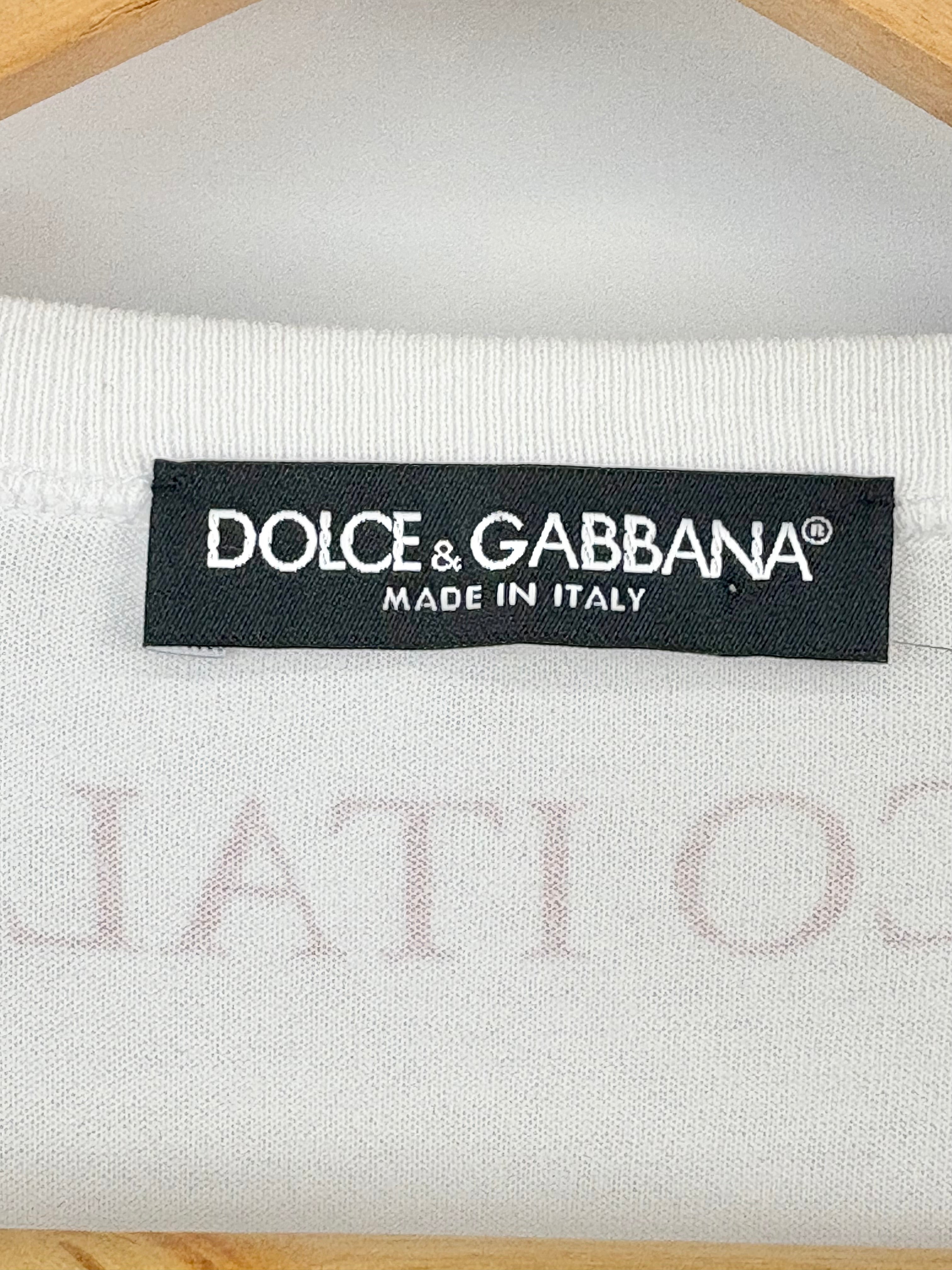 Dolce & Gabbana White 'Tropico Italiano' Embellished T-Shirt - AU8