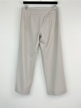 Emporio Armani Stone Grey Straight-Leg Tailored Trousers - AU10