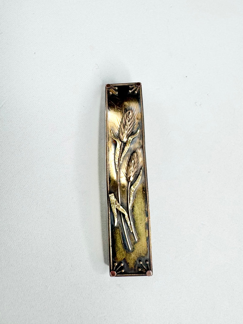 Antique 14ct Victorian Wheat Sheaf Brooch
