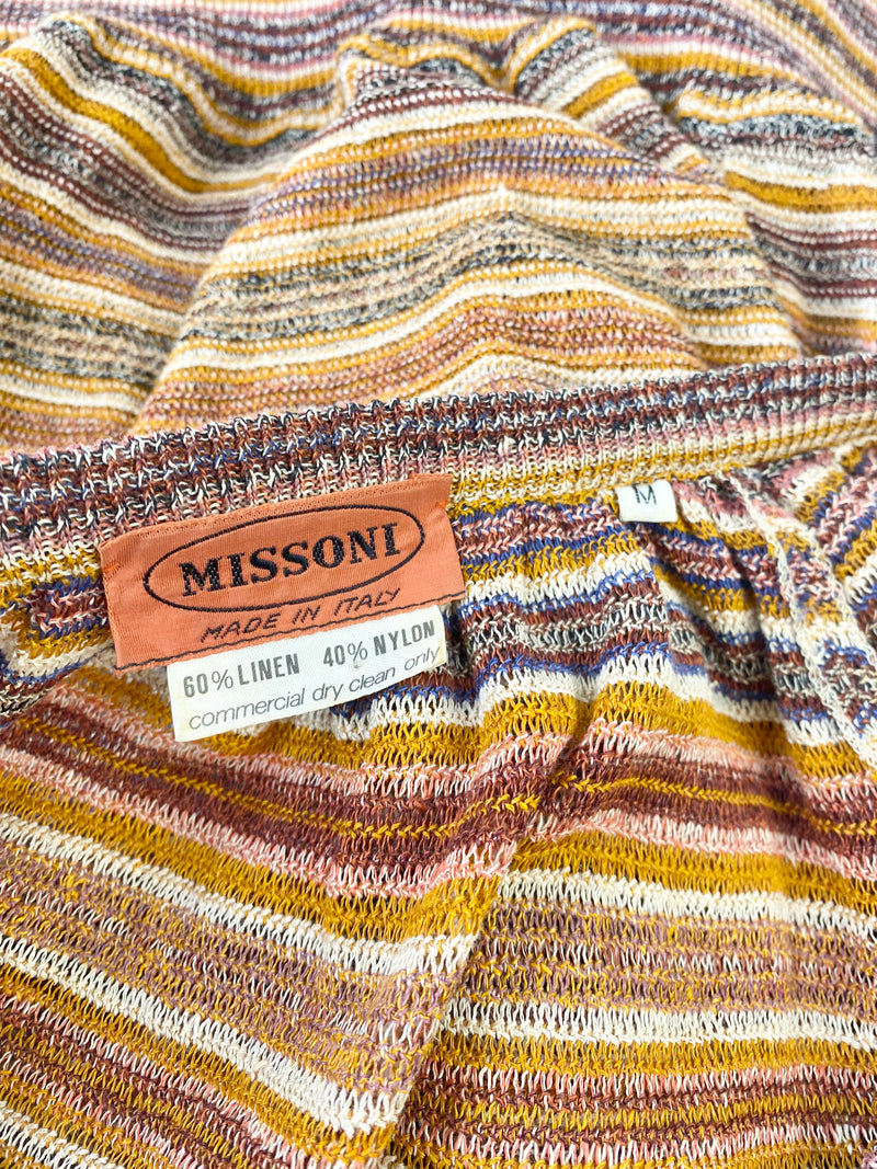Vintage Missioni Burnt Orange Linen Two Piece - AU12
