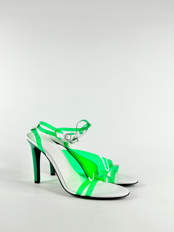 Scanlan Theodore Sheer Emerald Green Stilettos - EU41