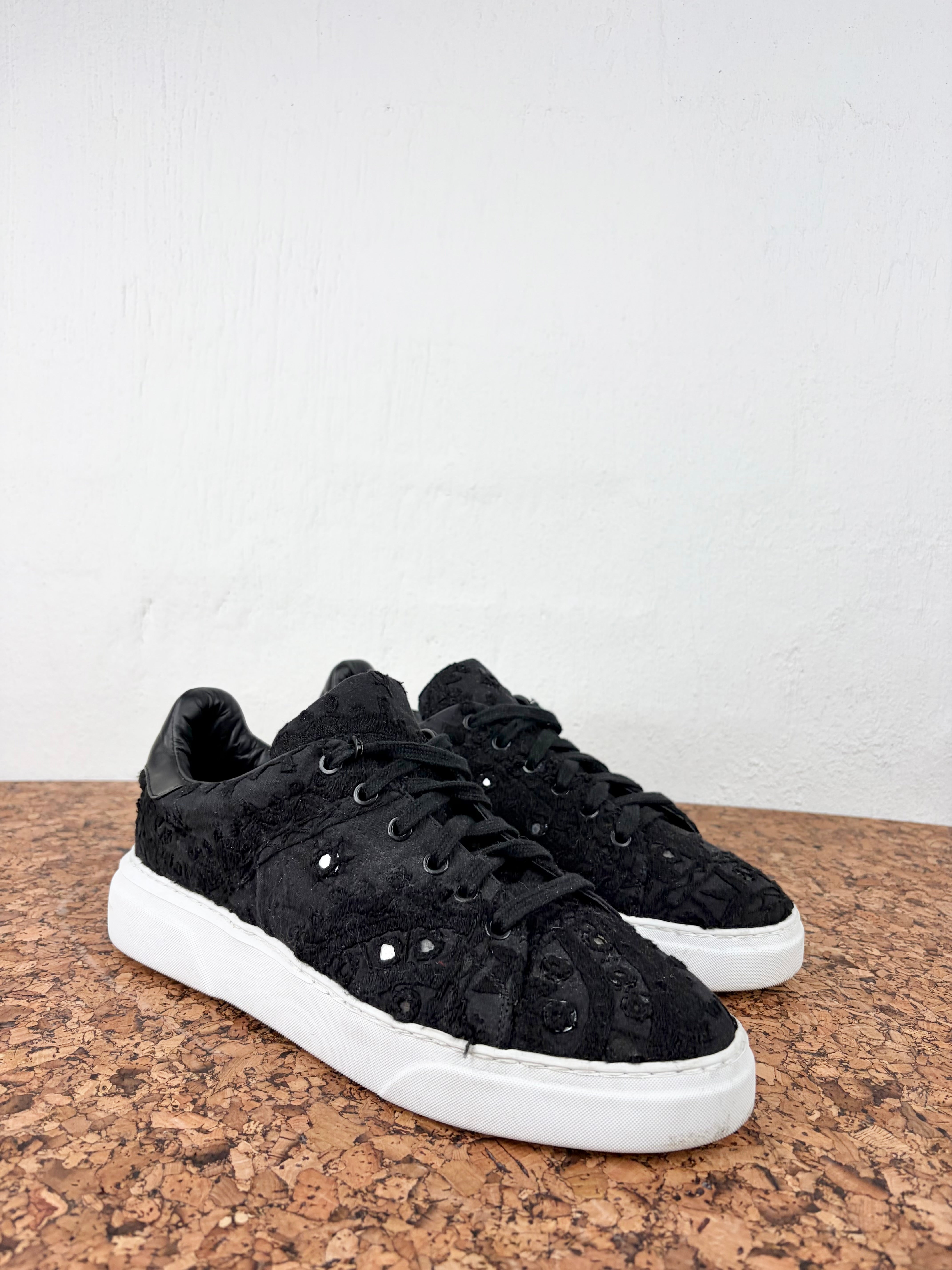 By Walid Embroidered Black Sneaker - EU42