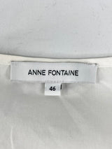 Anne Fontaine White Ceverine 3/4 Sleeve Blouse - AU16/18