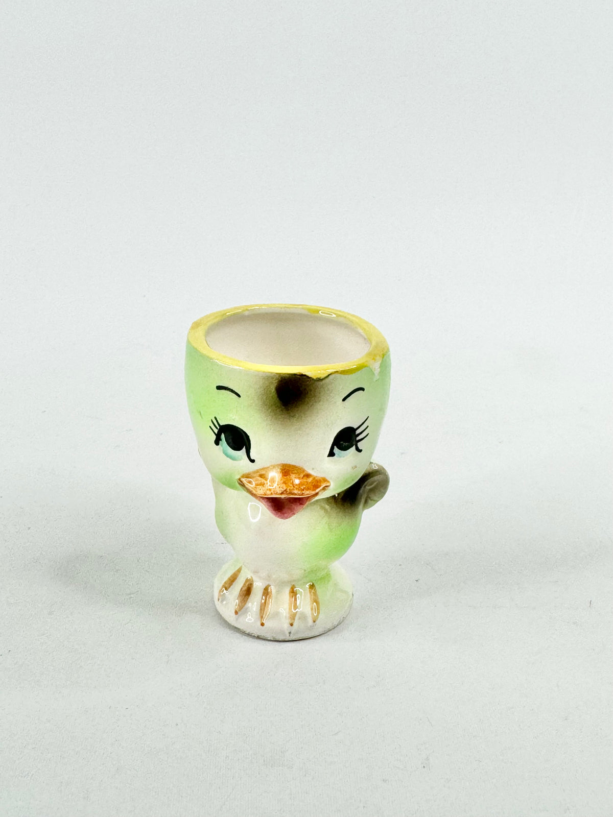 Mid Century Green Chick Egg Cup