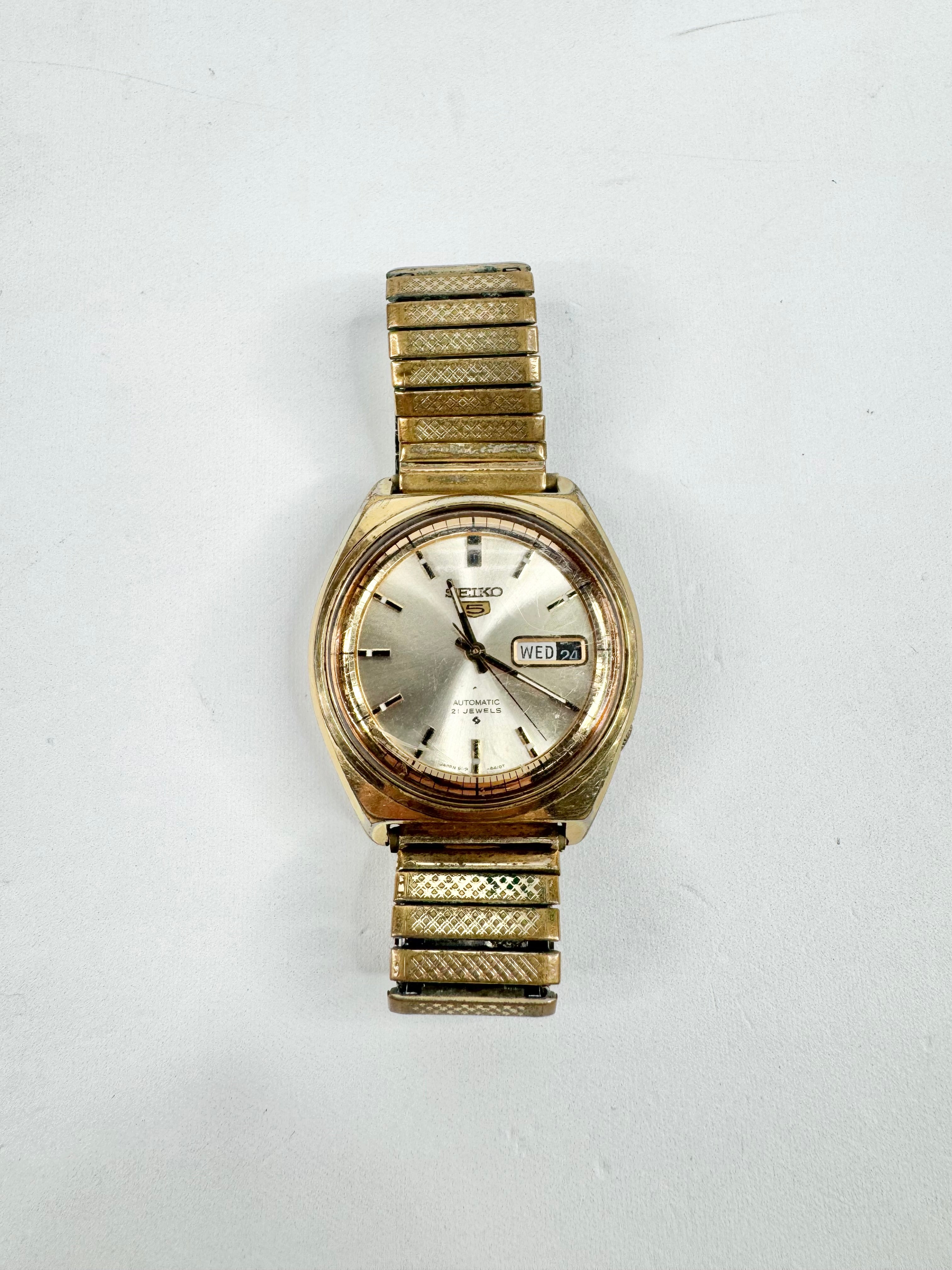 Vintage Gold Toned Seiko Automatic 12 Jewel Watch