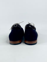 Boss Hugo Boss Dark Blue 'Fisseo' Suede Lace Ups - EU41