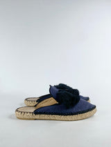 Husk Blue Tassel Pattern Espadrille - EU38