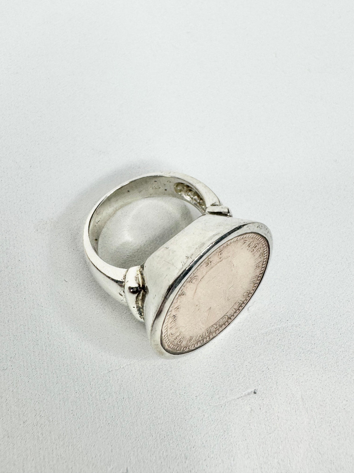 Silver Sixpence Ring