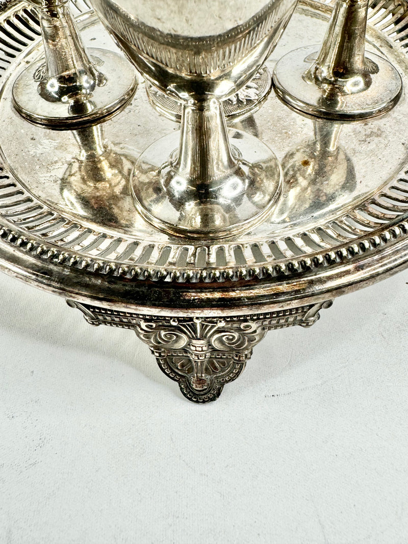 Antique Victorian Silver Plated Egg Cruet Set