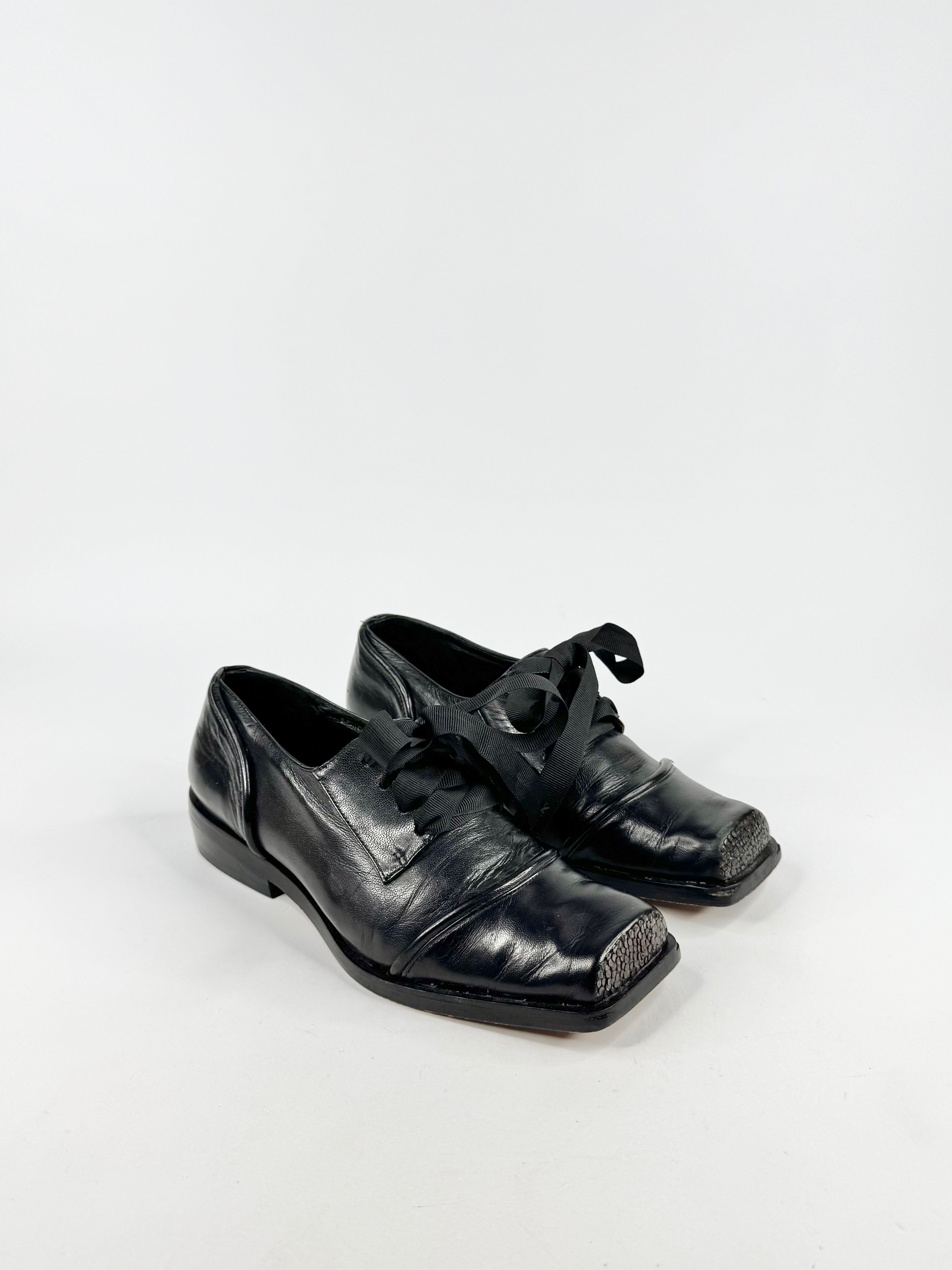 Preston ZLY Black 'Sojourner' Lace Up Shoes - EU37