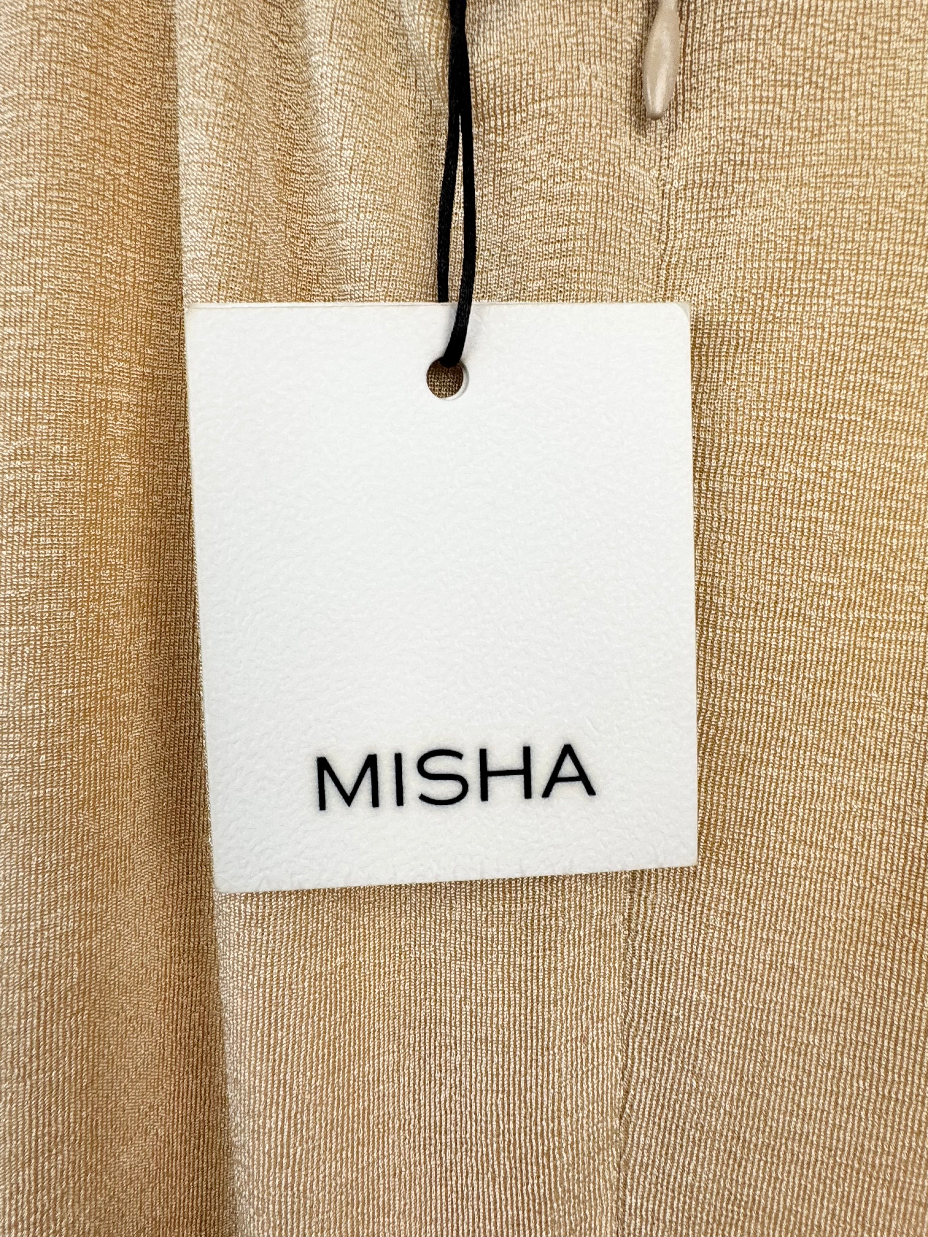 Misha 'Engracia' Champgne Slinky Cut Out Dress NWT - AU8