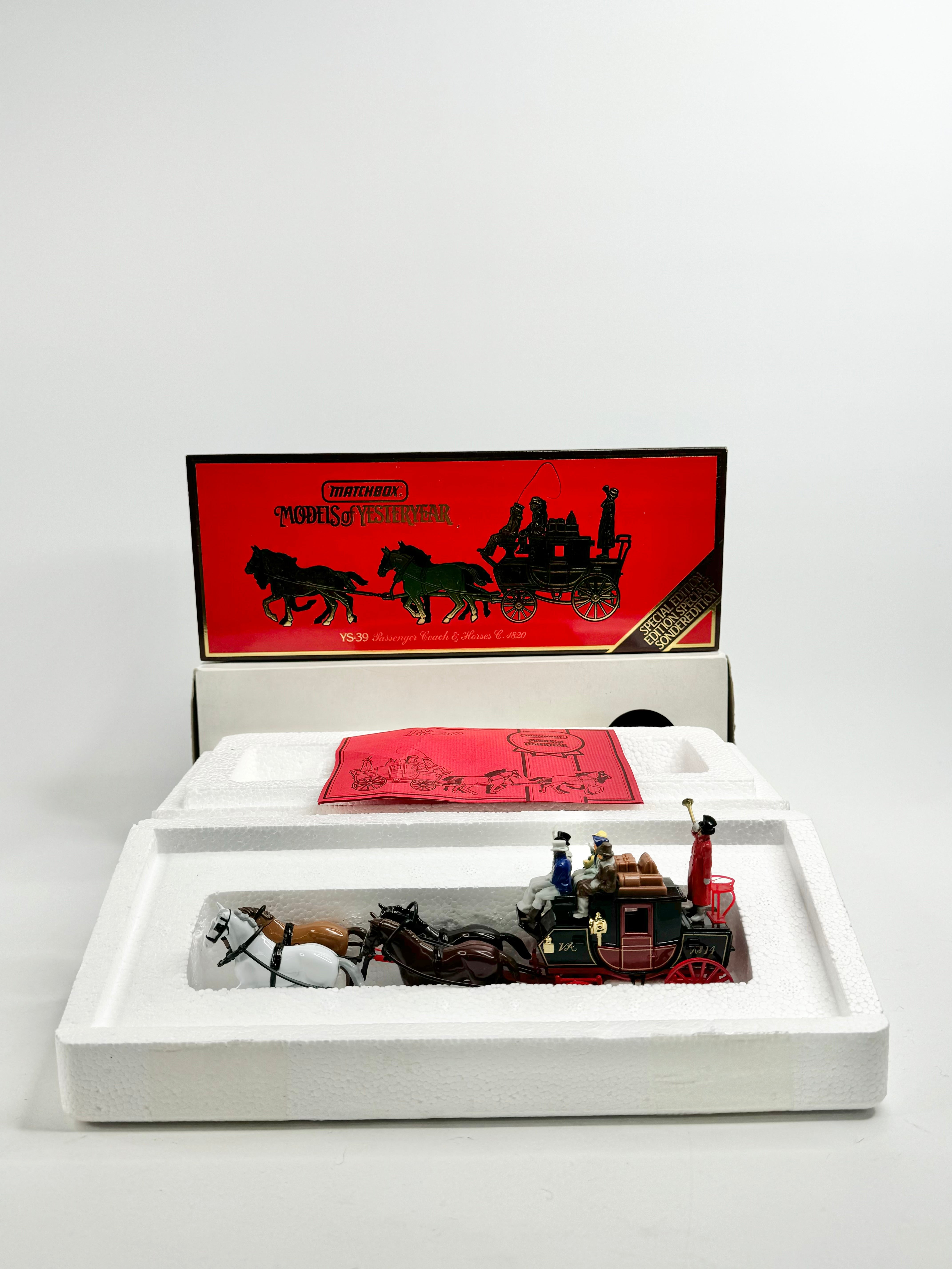 Matchbox Models of Yesteryear 1820 Horse & Carriage - NWT