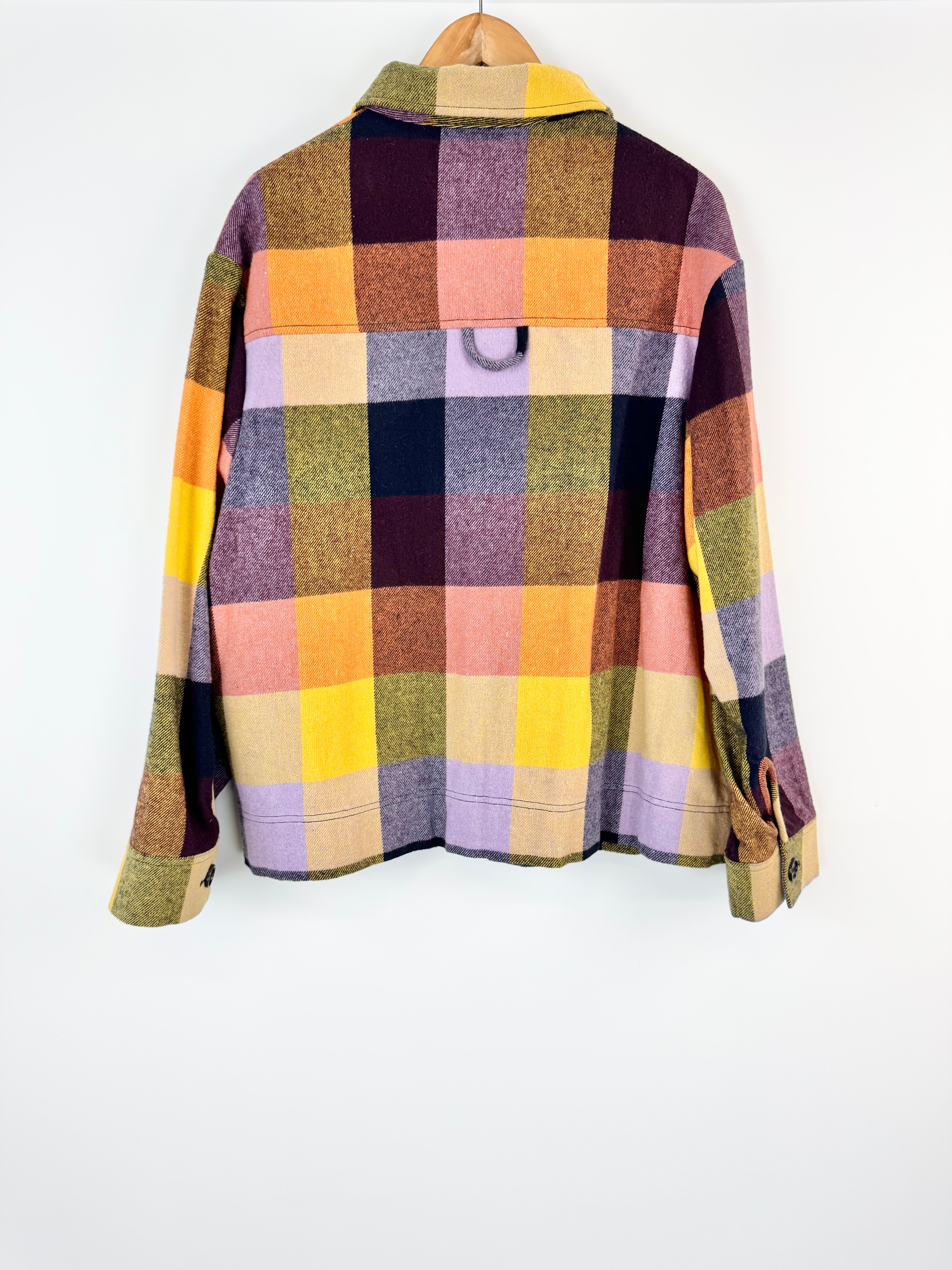 Henrik Vibskov 'Lamington Yellow Lavender Orange' Wool Coat - M