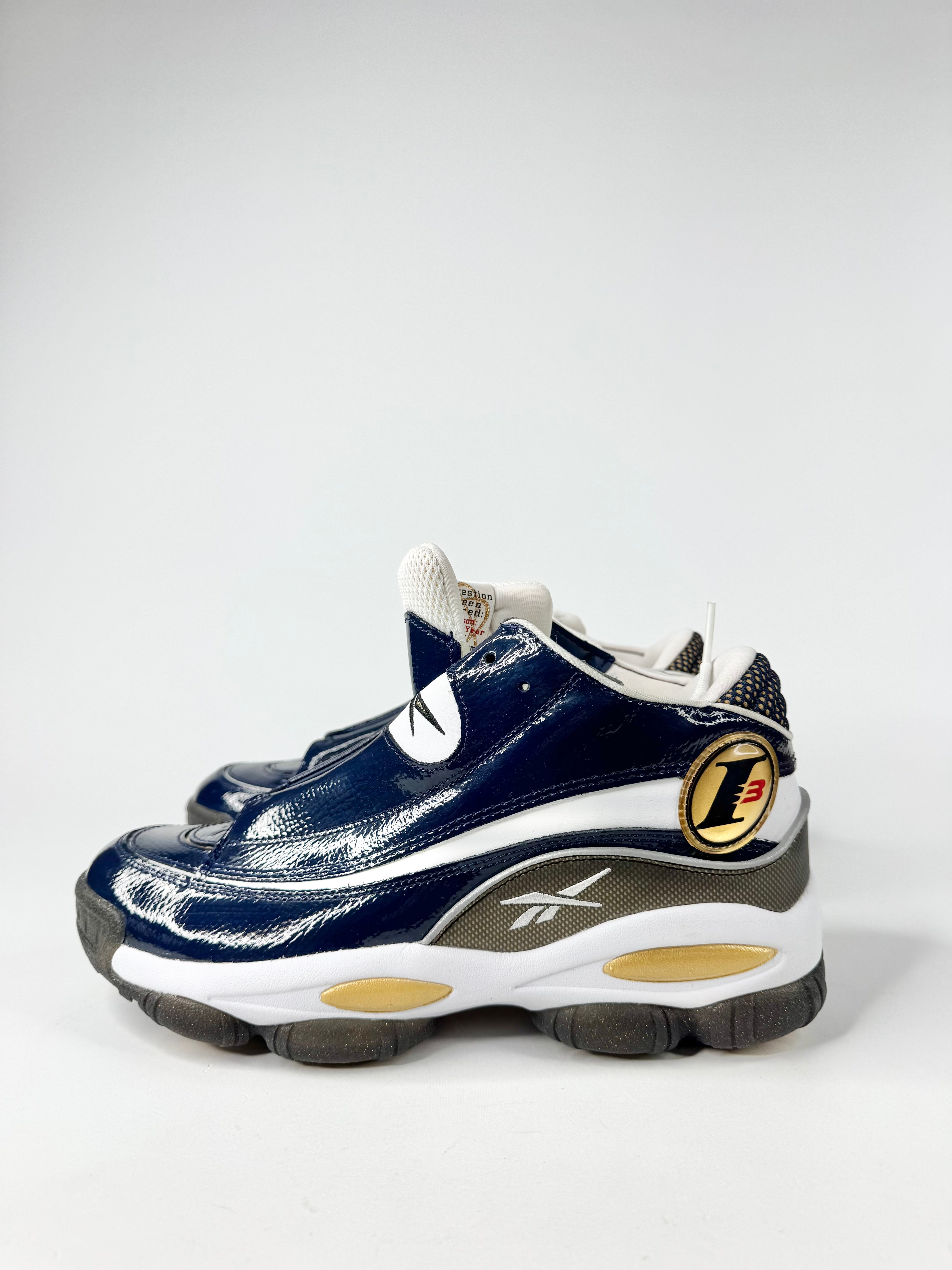 Reebok Navy Blue 'Allen Iverson Tribute' Sneakers - EU43