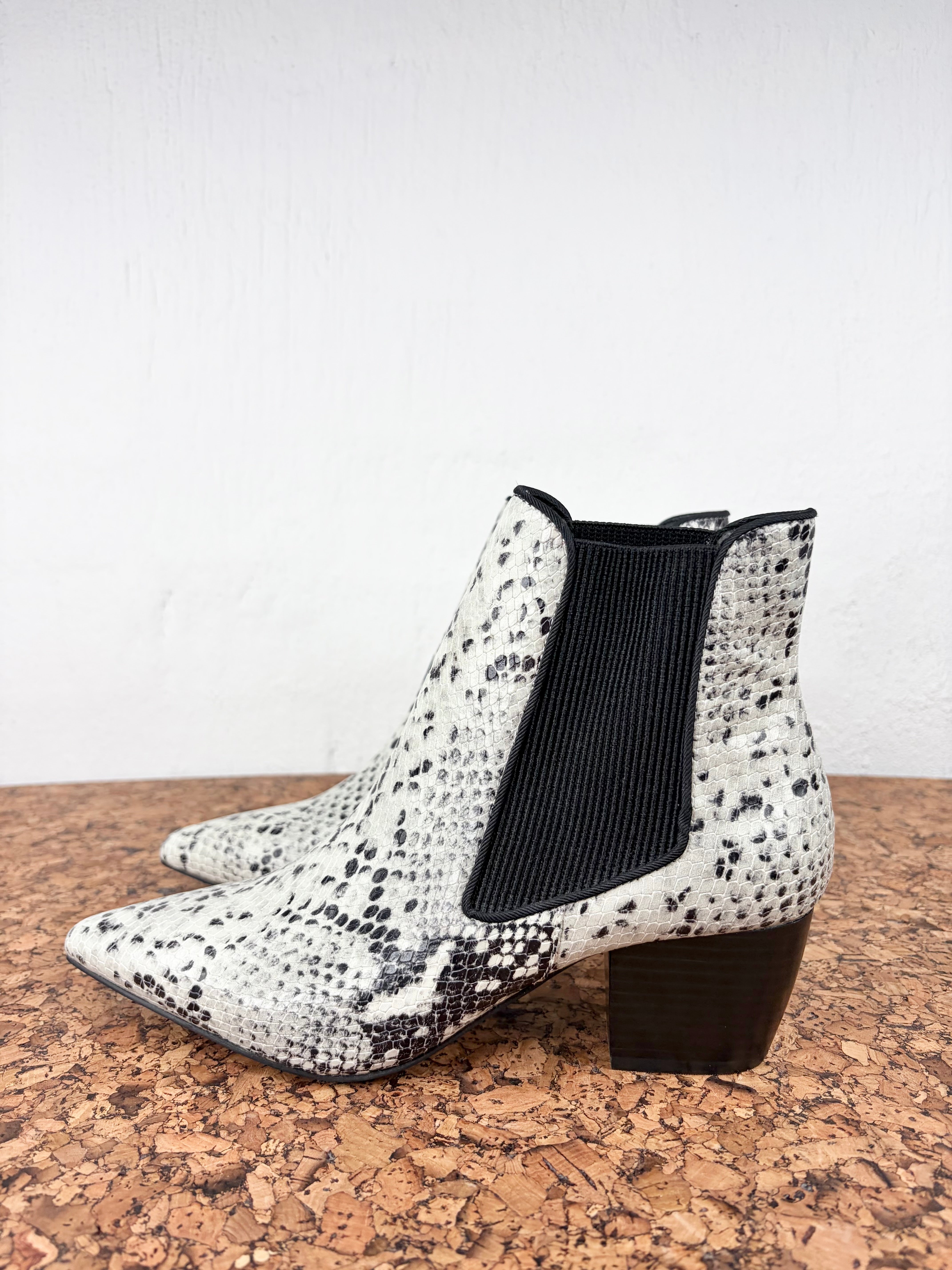 Sol Sana Faux Snake Western Ankle Boot - EU39