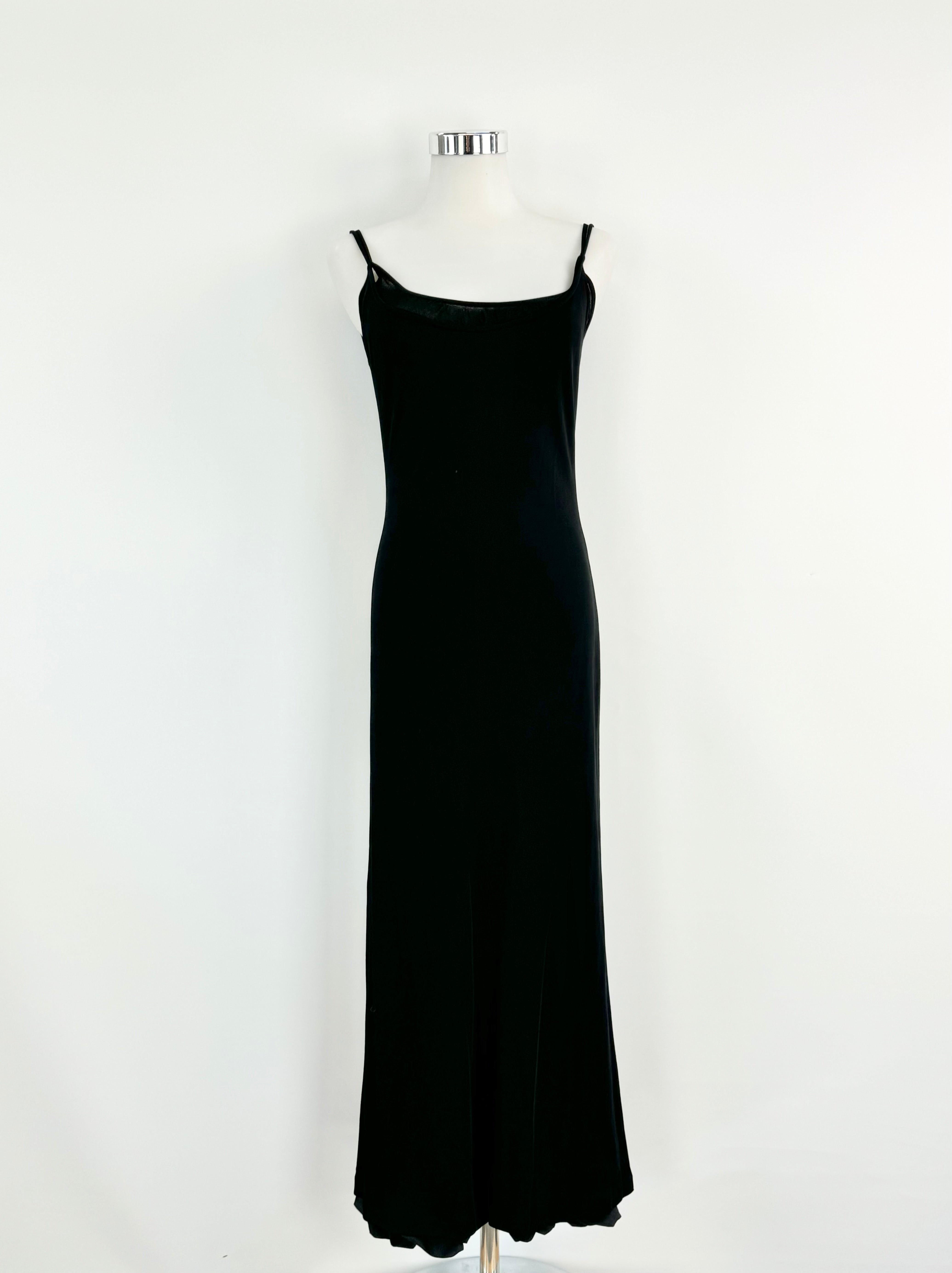 Vintage Kenzo Black Stretchy Slip Dress - AU10/12