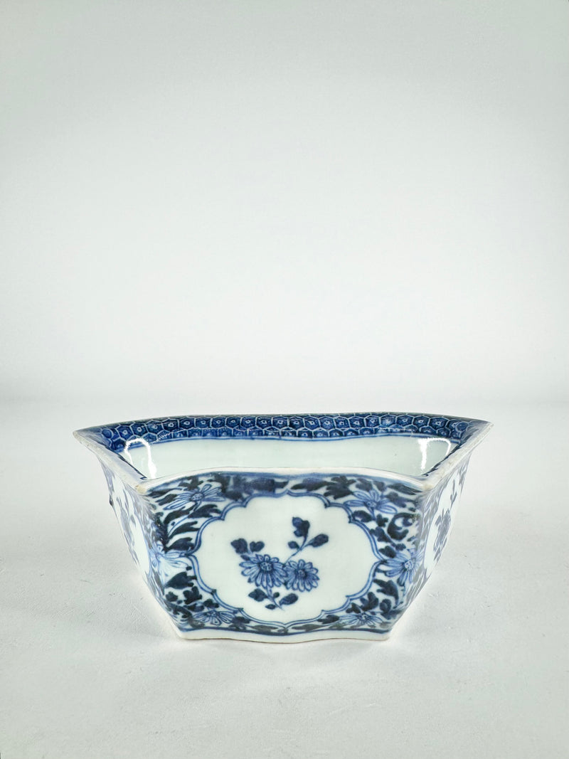 Antique Rectangular Shaped Cobalt Blue Dish
