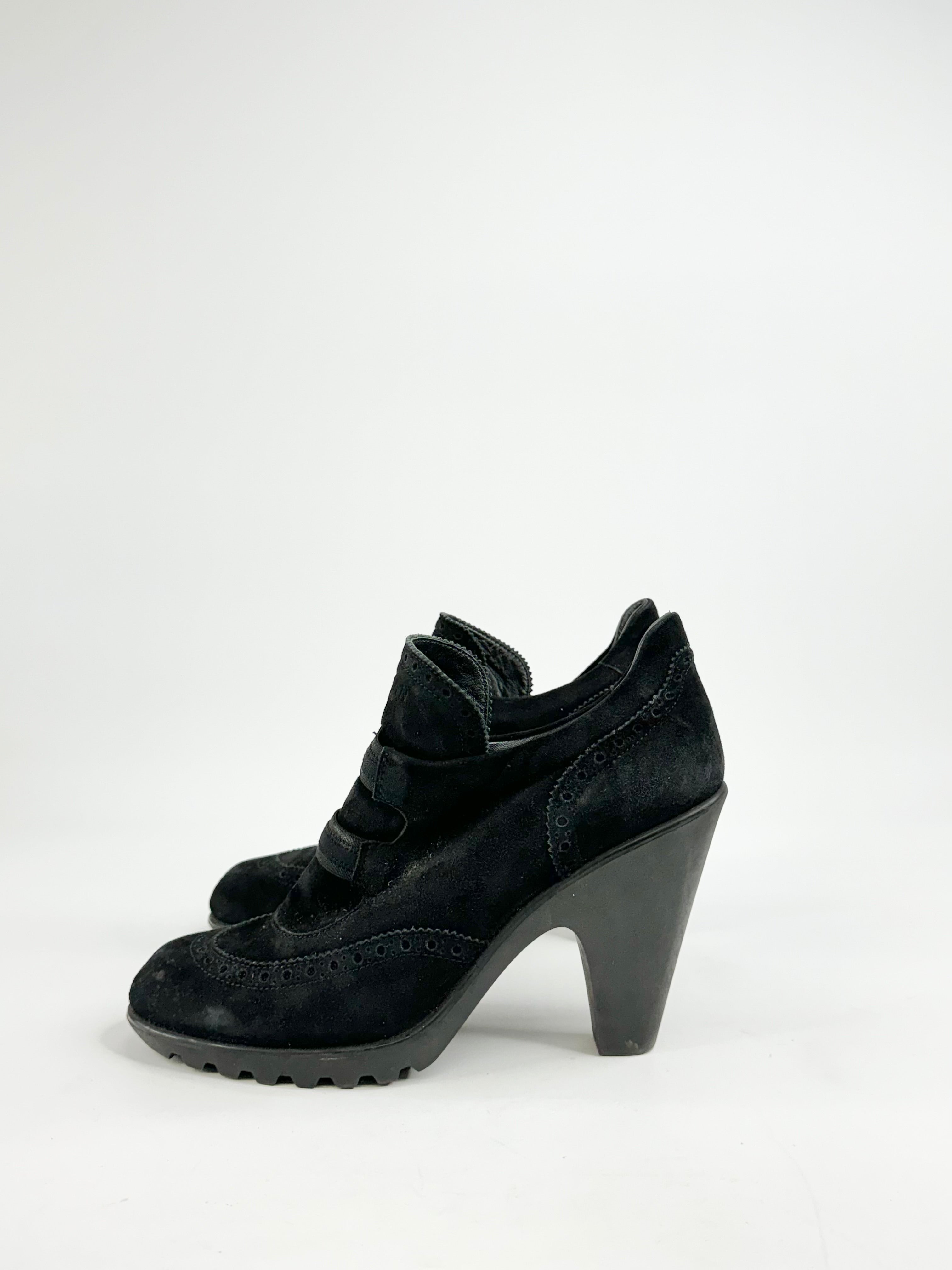 Karl Lagerfeld x Hogan Black Suede Ankle Boots - EU40