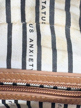 Status Anxiety Mocha 'The Ascendants' Grained Leather Crossbody Bag
